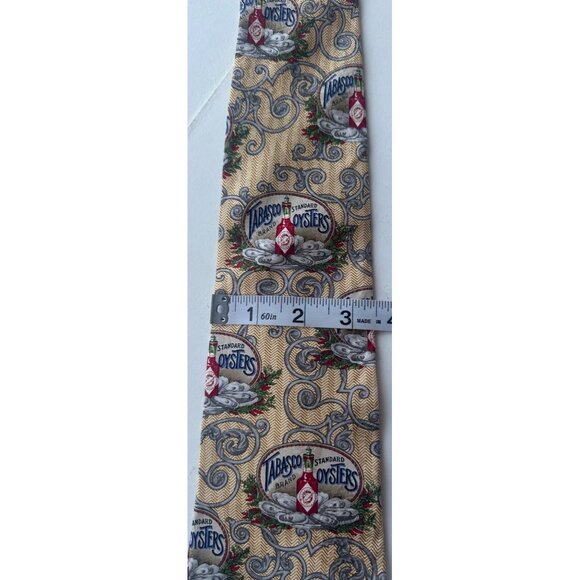 Tabasco Men's Dress Shirt Tie Tabasco Bottles 100% Silk (Made in USA) - Picture 8 of 10
